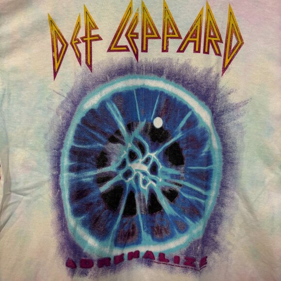 Def Leppard Adrenalize tiedye Rock Tshirt size medium - Picture 2 of 4
